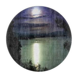 Ein Vollmond, der die ästhetische Kunst der Ägäis Schneidebrett