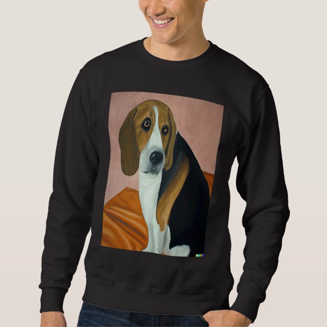 Ein von Botero gemalter Beagle Sweatshirt (Vorderseite)