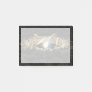 Ein von einer protoplanetären Diskette umgebener S Post-it Klebezettel