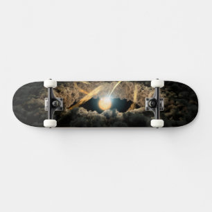 Ein von einer protoplanetären Diskette umgebener S Skateboard