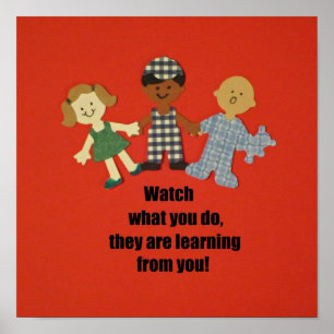 Ein Vorbild für Kinder sein Poster