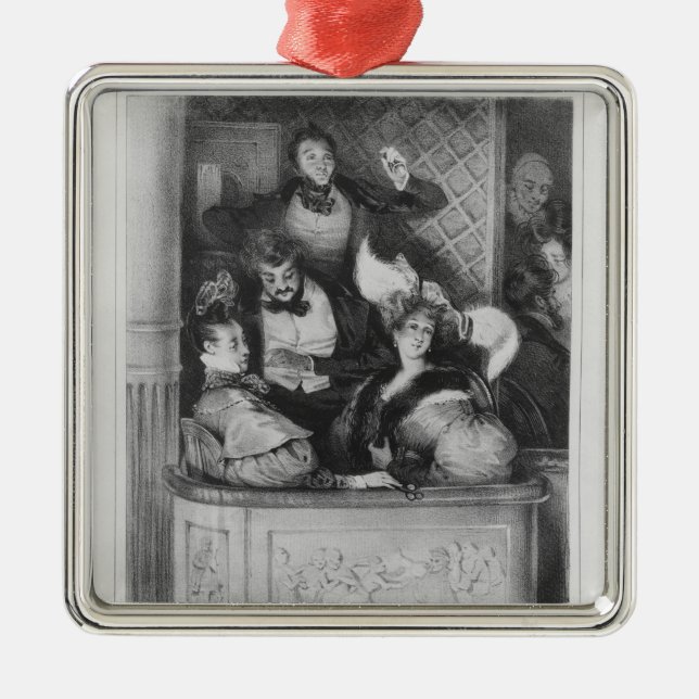 Ein vorderer Theaterkasten, graviert von Julien Silbernes Ornament (Vorne)