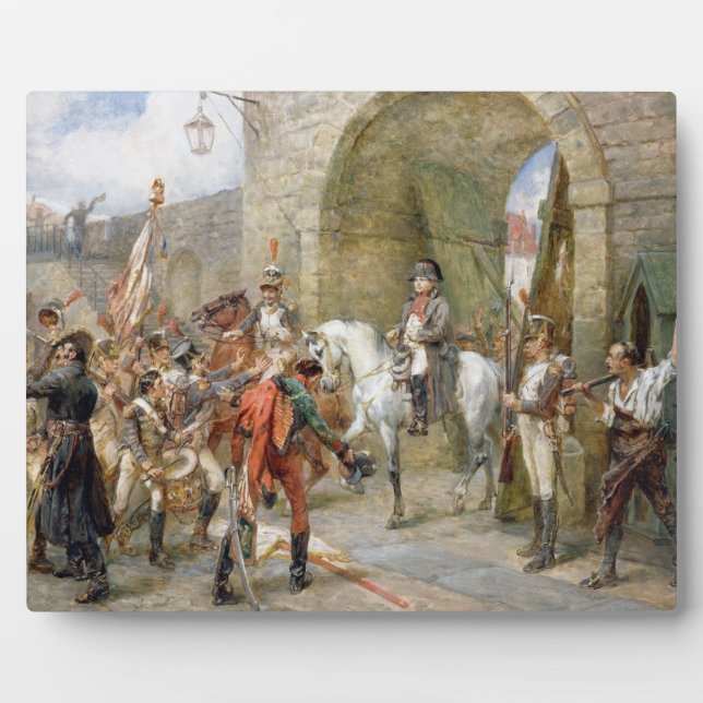 Ein Vorfall im Inselkrieg - Napoleon tritt ein Fotoplatte (Vorderseite)