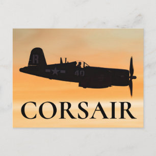 Ein Vought F4U Corsair-Jagdflugzeug Postkarte