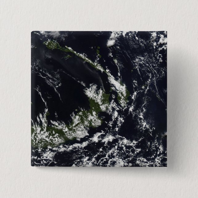 Ein vulkanischer Abfluss aus der Rabaul-Caldera Button (Vorderseite)