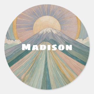 Ein vulkanischer Serenade Personalisiert Runder Aufkleber