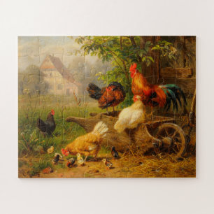 Ein wachsames Auge Carl Jutz 1916 Hofhahn Puzzle