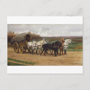 Ein Wagen und ein Pferdeteam von Rosa Bonheur Postkarte