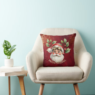 Ein wahnsinniger Steampunk-Weihnachtsmann Kissen