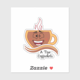 Ein wahrer Kaffeeverrückter Kaffee Aufkleber