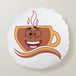 Ein wahrer Kaffeeverrückter  Rundes Kissen