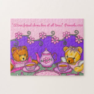 Ein wahres Freund-Liebe jederzeit ~Bears Tee-Party Puzzle