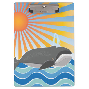 Ein Wal einer guten Zeit Klemmbrett