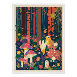 Ein Wald Glanzposter Poster