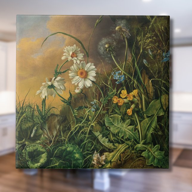 Ein Waldboden mit Gänseblümchen, Primeln, ... Fliese (Von Creator hochgeladen)