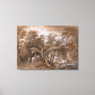 Ein Waldpool mit Felsen und Pflanzen, c.1765-70 ( Leinwanddruck