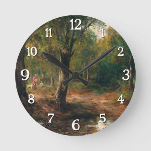 Ein Waldspaziergang - Emil Barbarini Runde Wanduhr
