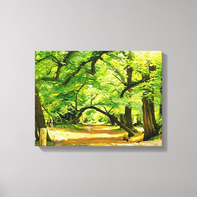 Ein Waldweg, Robin Hood Forest Leinwanddruck (Vorderseite)