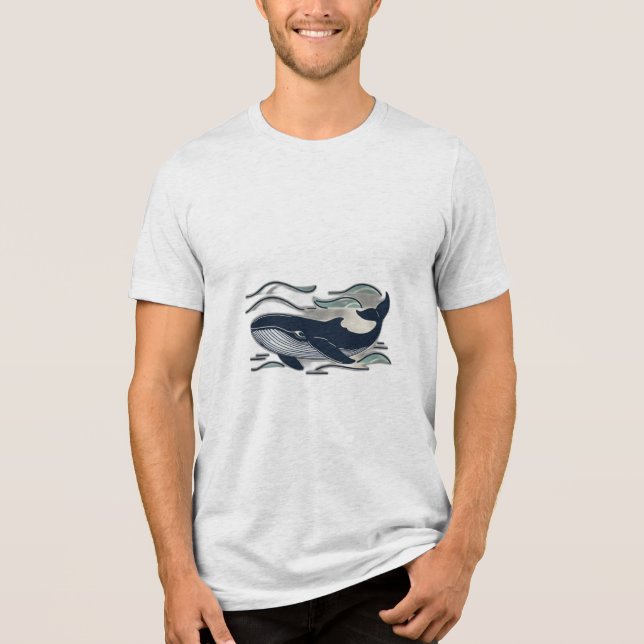 Ein Walschwimmen, Tri-Blend Shirt (Vorderseite)