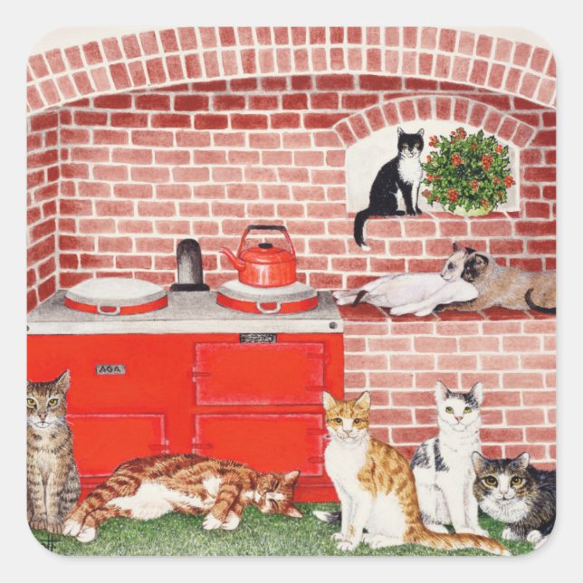 Ein warmer Ort Quadratischer Aufkleber (Vorderseite)