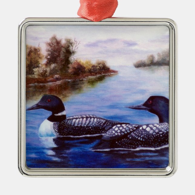 Ein was für PaareLoon Ornament Aus Metall (Vorne)