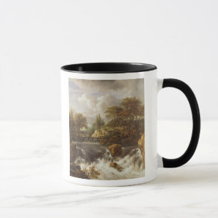 Ein Wasserfall in einer felsigen Landschaft, Tasse