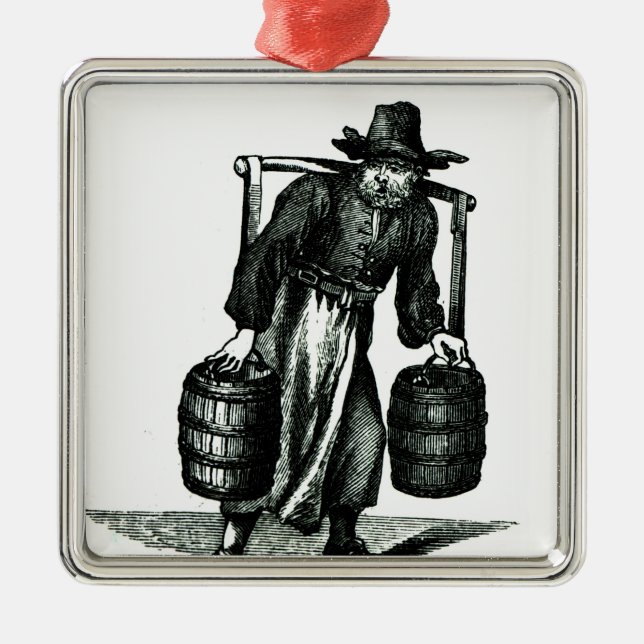 Ein Wasserträger Silbernes Ornament (Vorne)