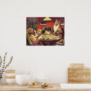 Ein Waterloo, Hunde spielen Poker, Poster