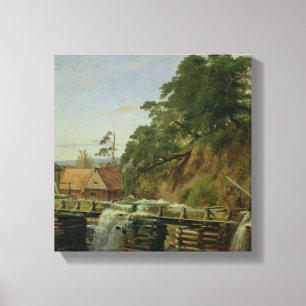 Ein Watermill in Christiania, c.1834 Leinwanddruck