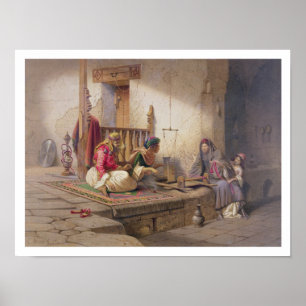 Ein Weber in Esna, eine von 24 Illustrationen Poster