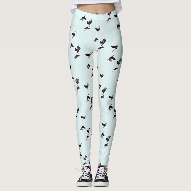 Ein Wedge von Ibises im Flug Leggings (Vorderseite)