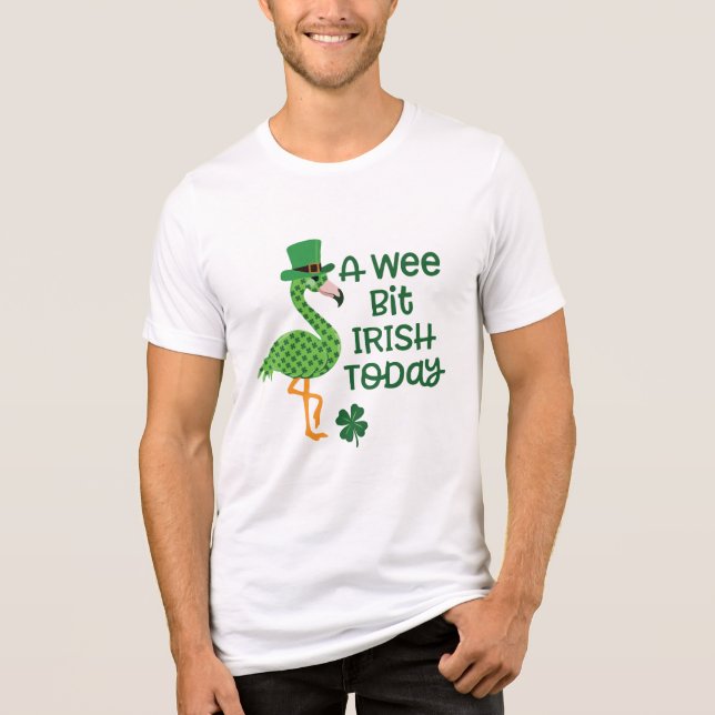 Ein Wee Bit Irish Heute St. Patrick Day Tri-Blend Shirt (Vorderseite)
