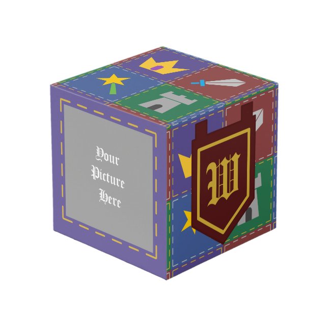 Ein Wee's Fantasy Quilt Foto Cube Würfel (Vorderseite Schrägansicht)