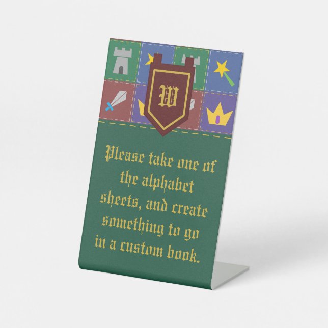 Ein Wee's Fantasy Quilt Pedestal Sign Sockelschild (Vorderseite)