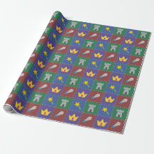 Ein Wee's Fantasy Quilt Wrapping Paper