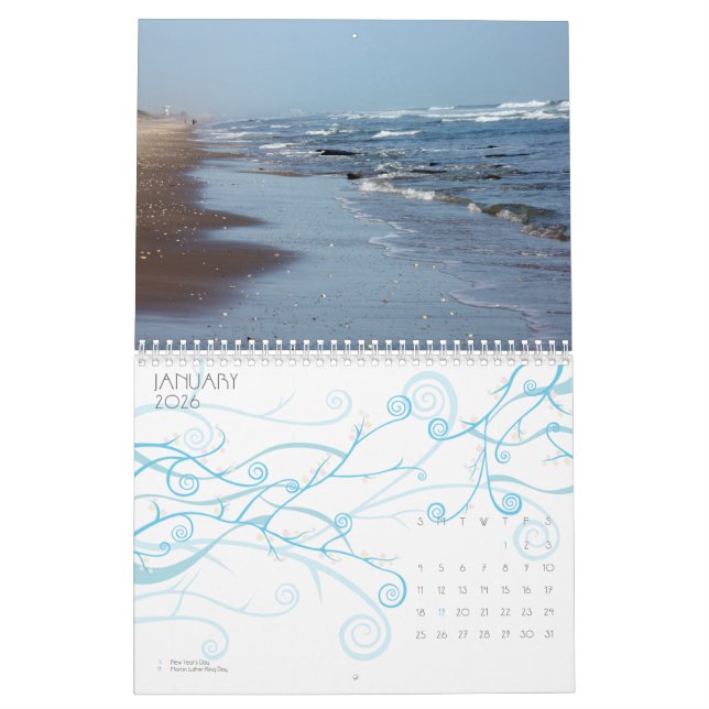 Ein Weg auf dem Strand Kalender (Jan 2026)