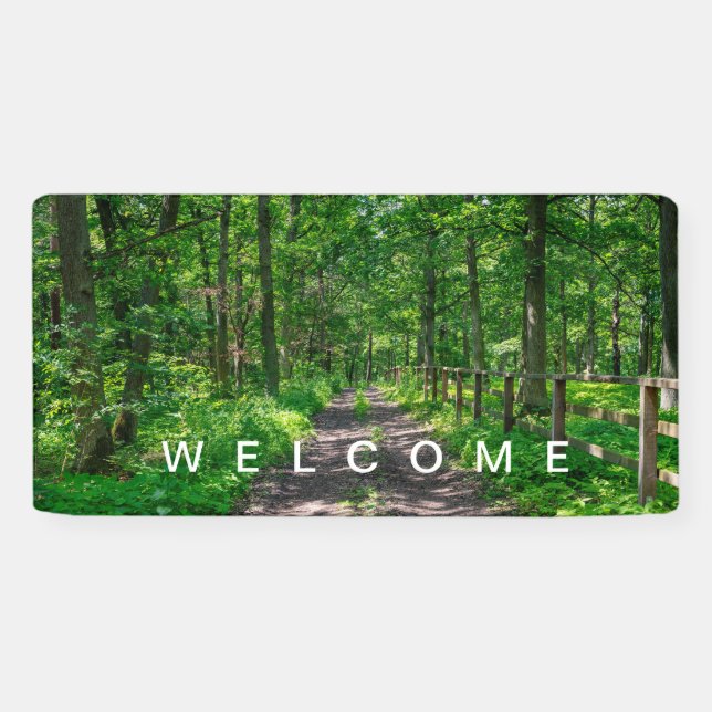 Ein Weg im grünen Wald Banner (Horizontal)