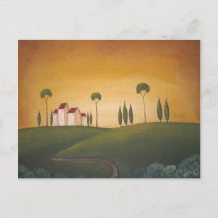 Ein Weg in der Toskana Postkarte