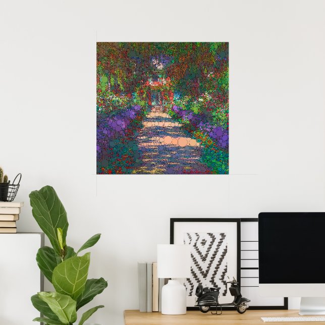 Ein Weg in Monets Garten nach Claude Monet Poster (Heimbüro)