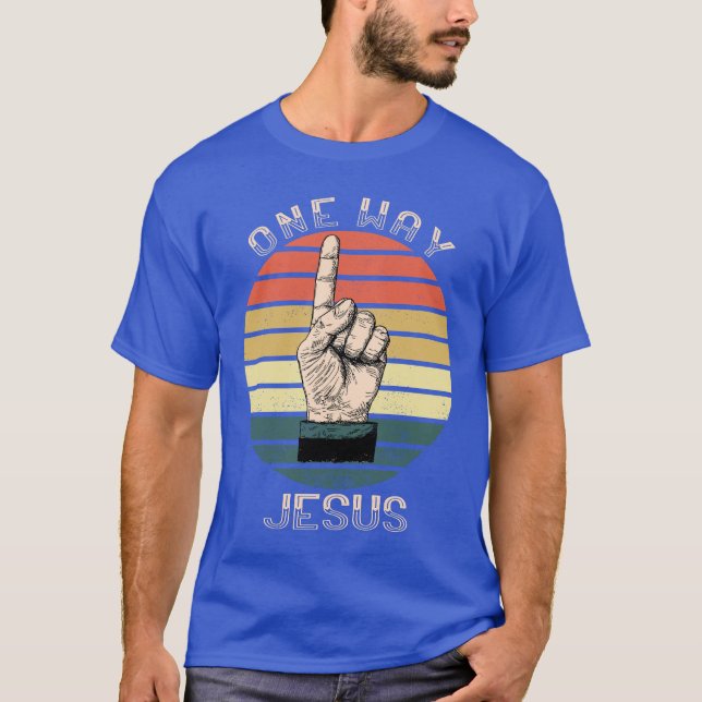 Ein Weg Jesus Christlich Bibelglauben Vintag T-Shirt (Vorderseite)