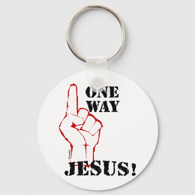 Ein Weg Jesus Christliches Geschenkdesign Schlüsselanhänger (Vorderseite)