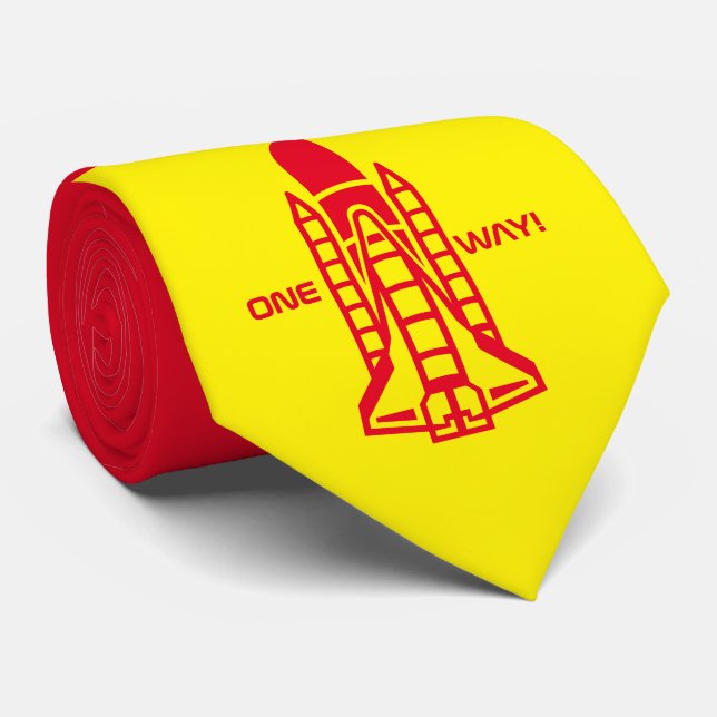 Ein Weg! Raumfähre, Raumfahrzeug Krawatte (Gerollt)