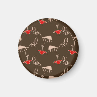 Ein weibliches Gesicht: abstraktes Muster. Magnet