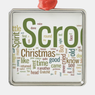 Ein Weihnachten Carol Ornament Aus Metall