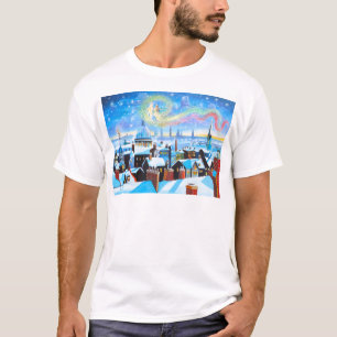 Ein Weihnachten Carol Scrooge und Geist der T-Shirt