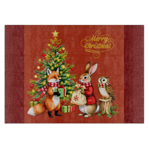 Ein weihnachtliches Märchen aus dem Wald Schneidebrett