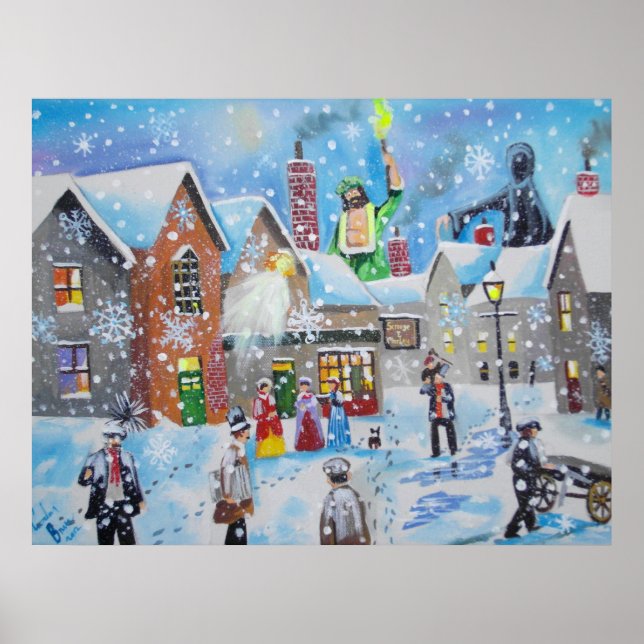 ein Weihnachts-Carol-Scrooge und die drei Geister Poster (Vorne)