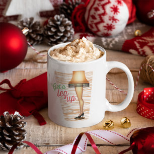 Ein Weihnachts-Lampe   Ein Leg hoch holen Jumbo-Tasse