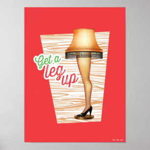 Ein Weihnachts-Lampe   Ein Leg hoch holen Poster