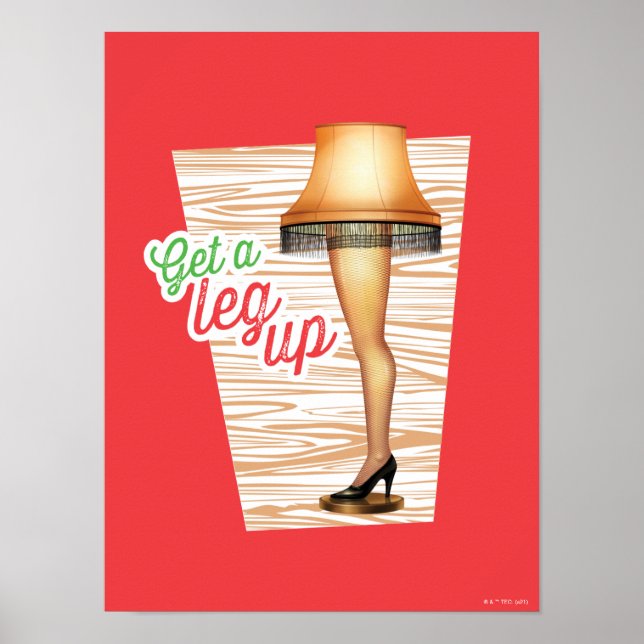 Ein Weihnachts-Lampe | Ein Leg hoch holen Poster (Vorne)
